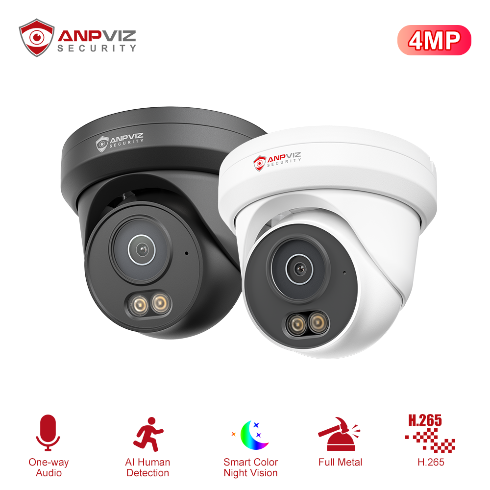 Outdoor Lighting Under Roof - Anpviz 4MP PoE Camera Full Metal