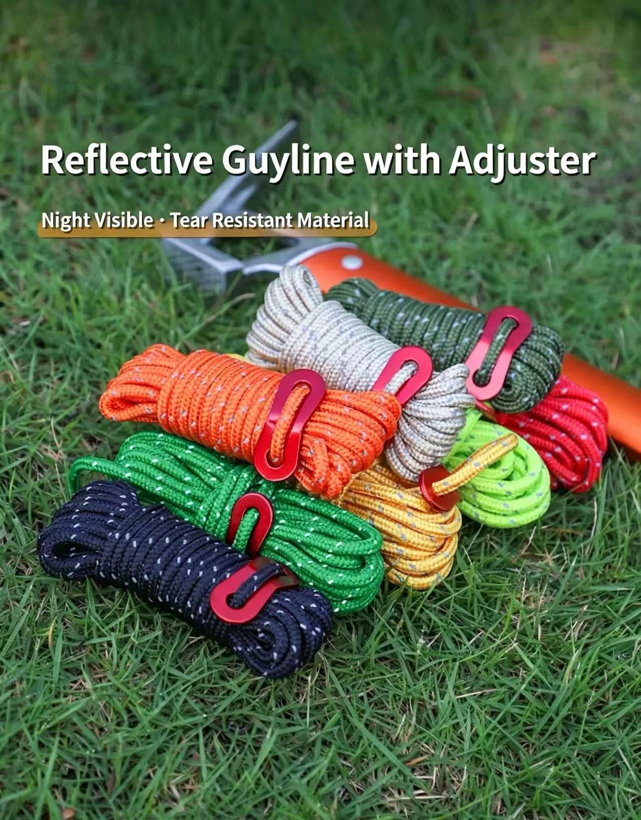 Outdoor Lighting Cable - 4m Outdoor Reflective Rope Wind Rope
