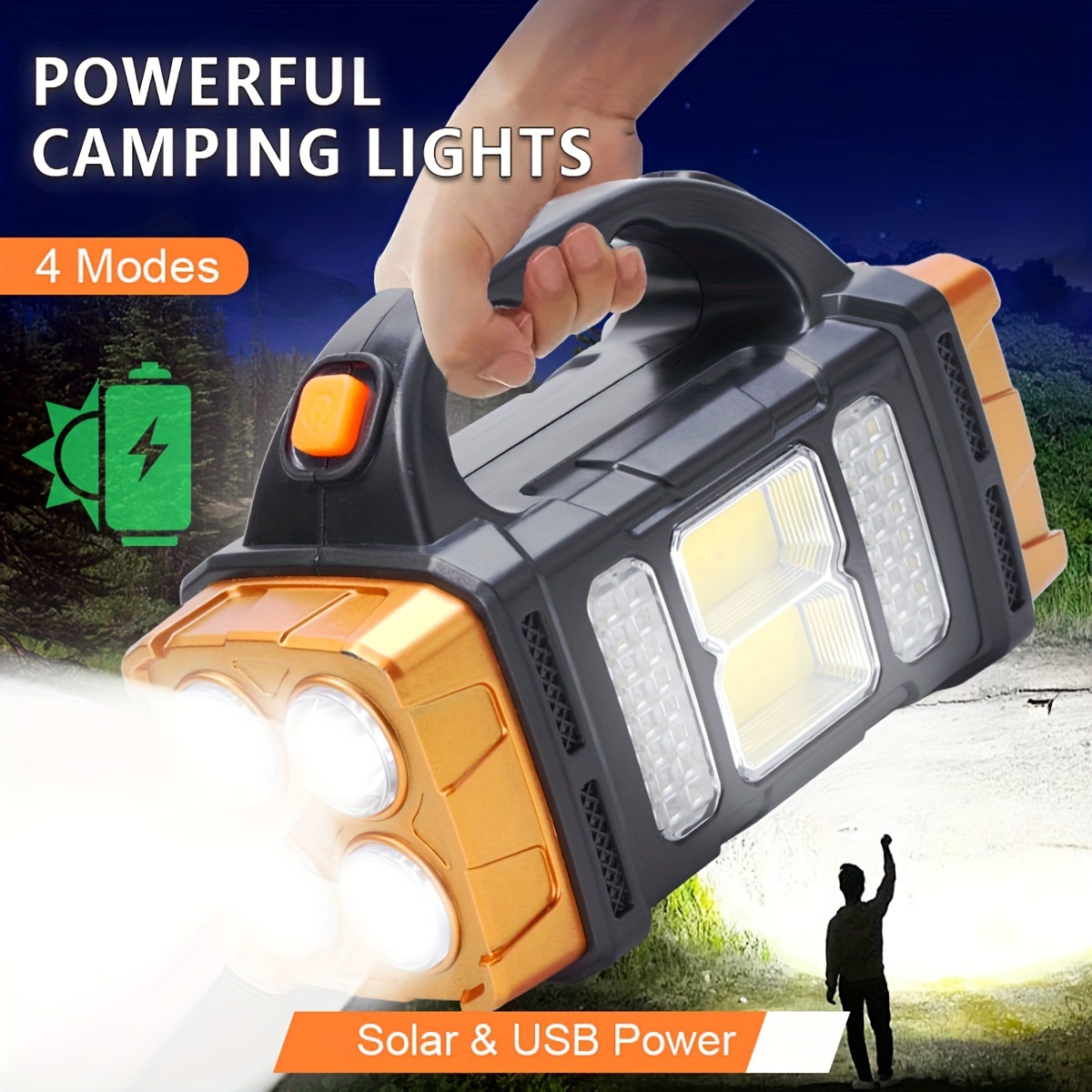 Outdoor Lighting House - New Upgrade Rechargeable High Power Solar