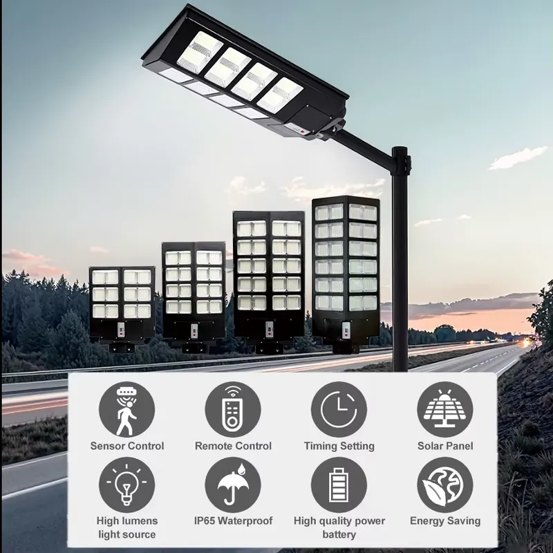 Outdoor Lighting With Motion Sensor - 9W Solar LED Street Light Outdoor