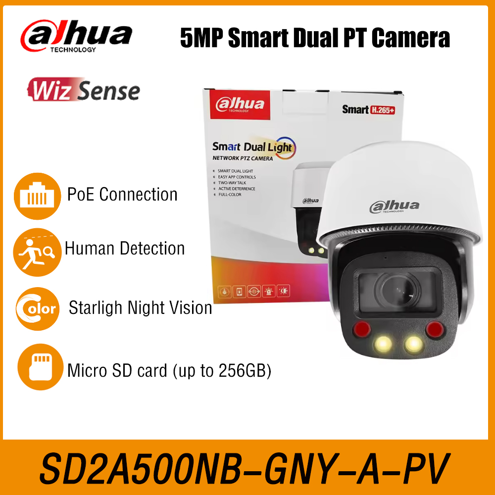 Outdoor Lighting Under Roof - Dahua SD2C405NB-GNY-A-PV-S2 4MP Full Color 5x