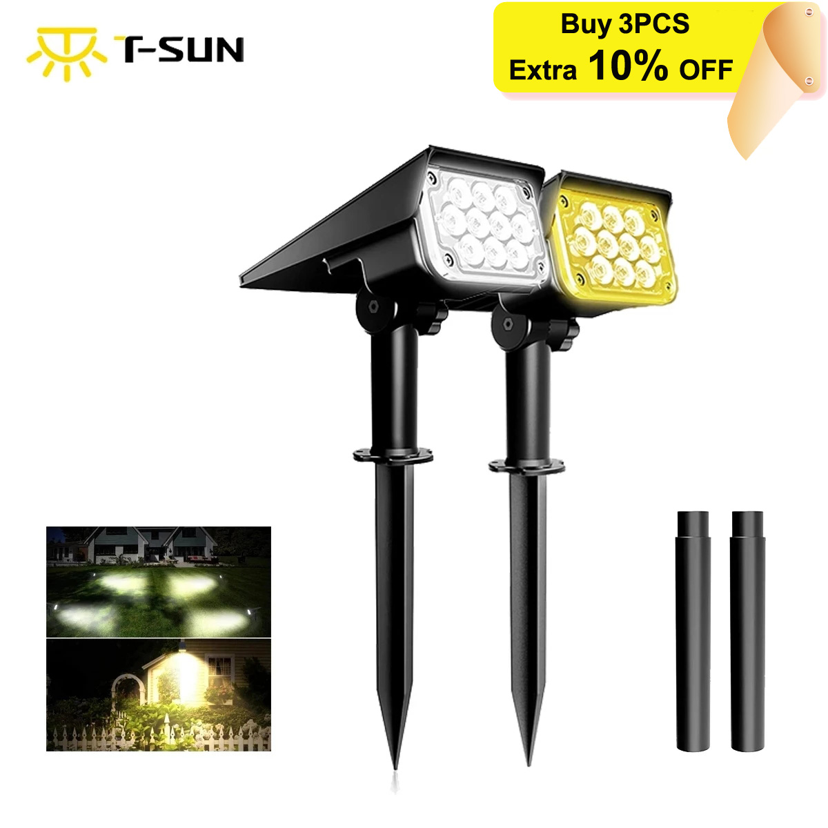 Outdoor Lighting Transformer - T-SUNRISE 1-4pcs 20LED Solar Garden Light
