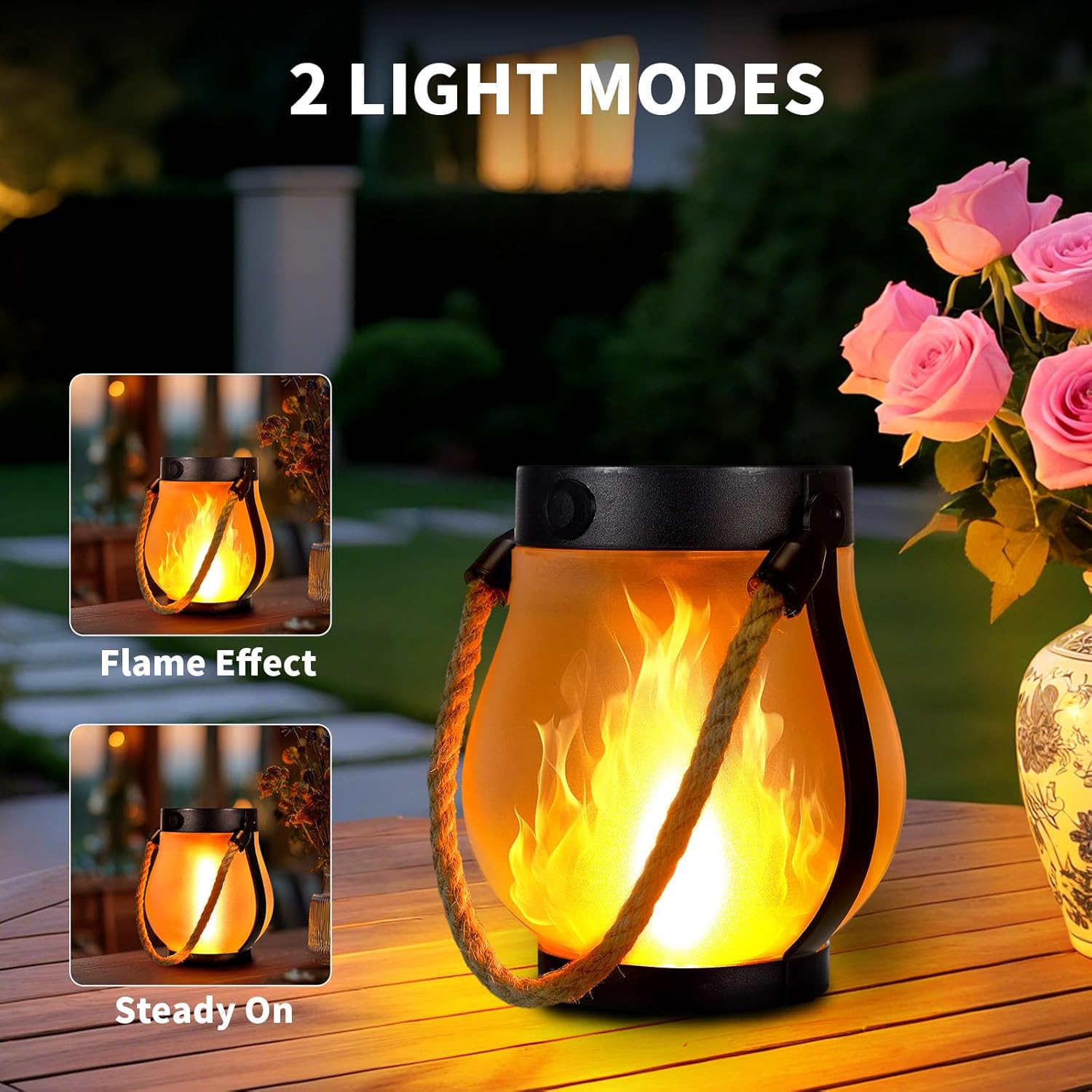 2 Pack Solar Flame Lanterns, F - Fire Torch Solar ulasan dan harga