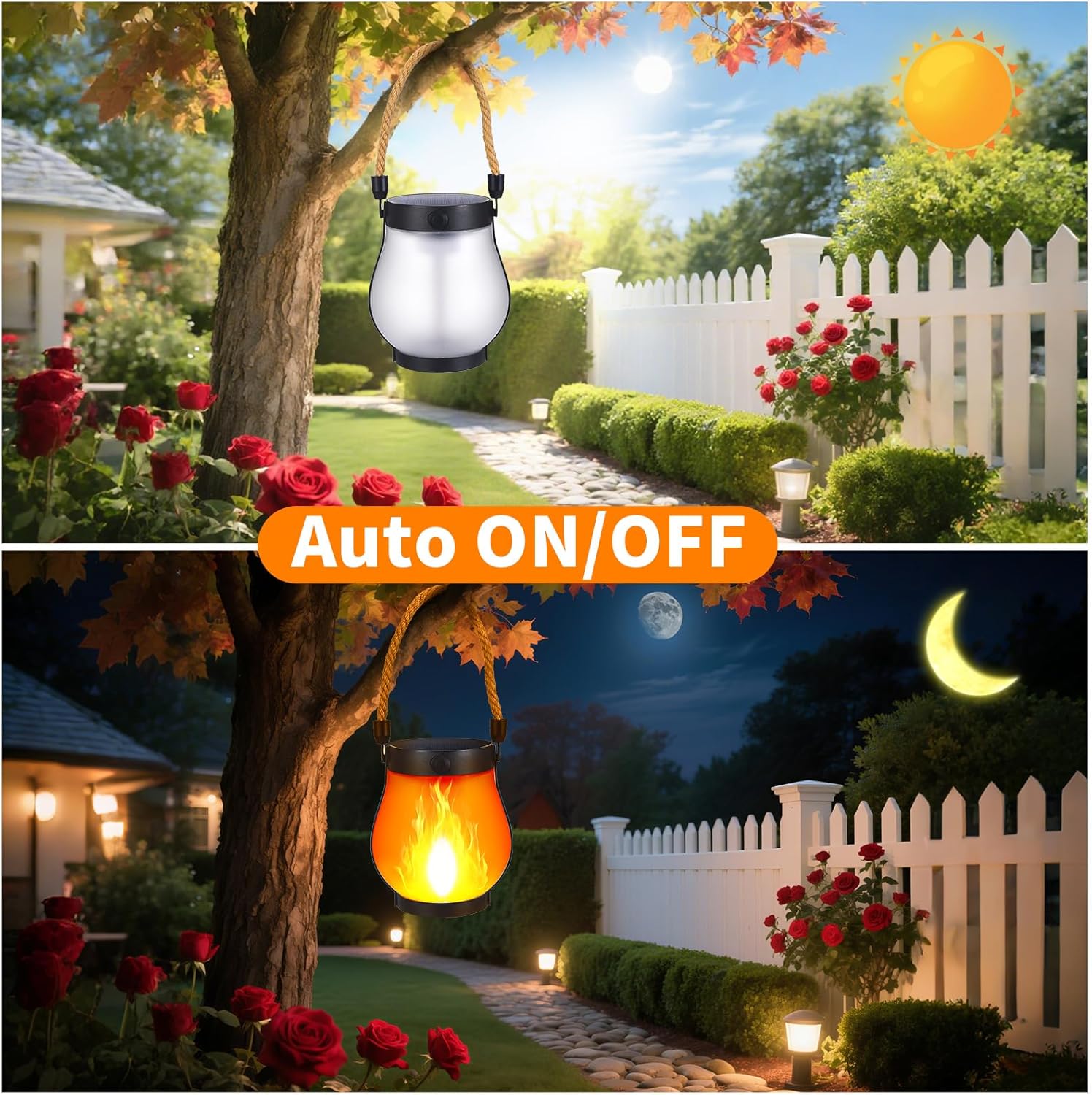 2 Pack Solar Flame Lanterns, F - Fire Torch Solar ulasan dan harga