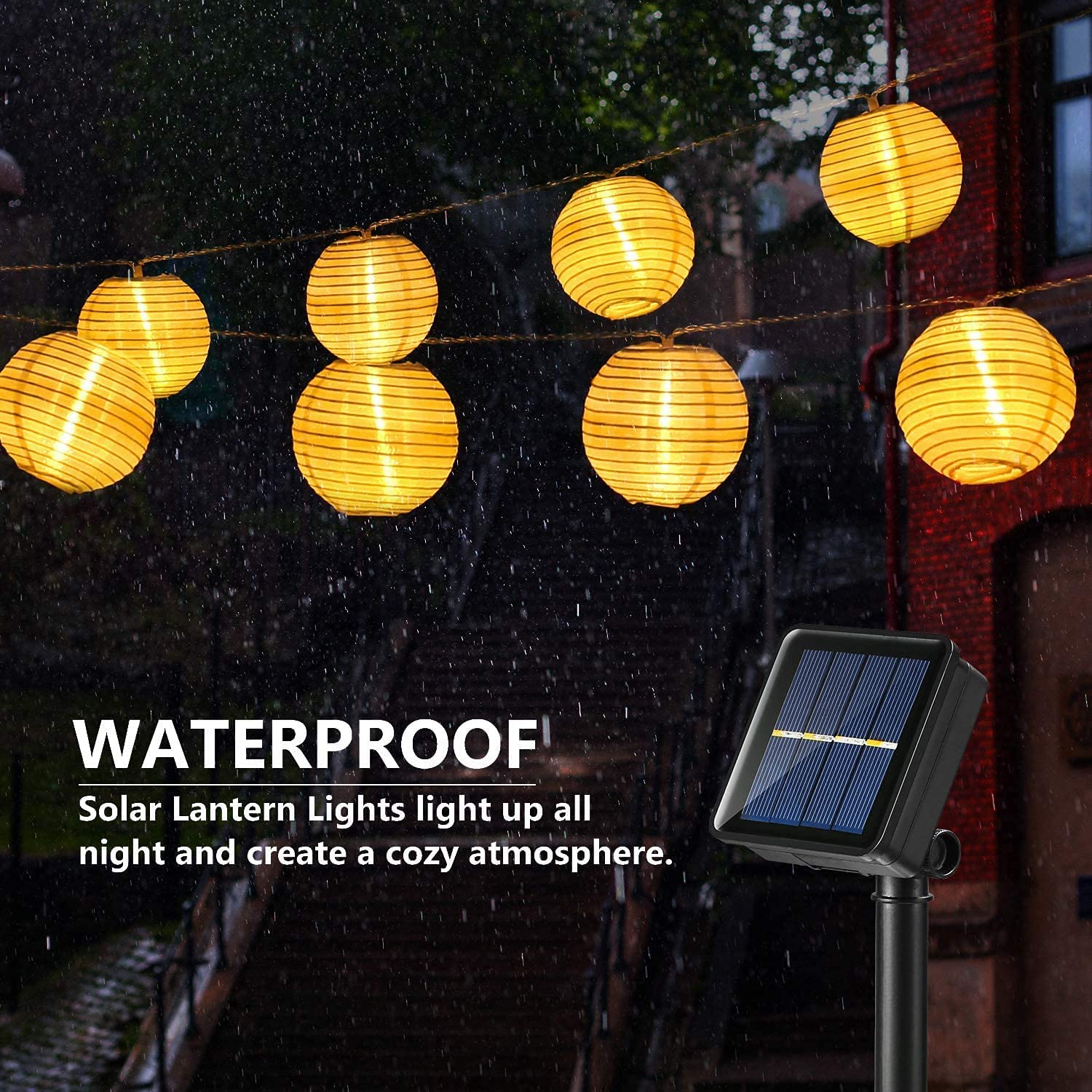 Waterproof Lantern Solar Strin - Halo Outdoor Lighting ulasan dan harga