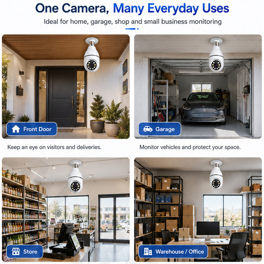 Bulb Camera  Tuya Wireless Lig - Outdoor Lighting Under Roof ulasan dan harga