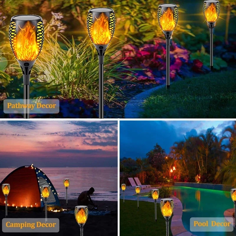 96 LED Outdoor Solar Torch Lig - Fire Torch Solar ulasan dan harga