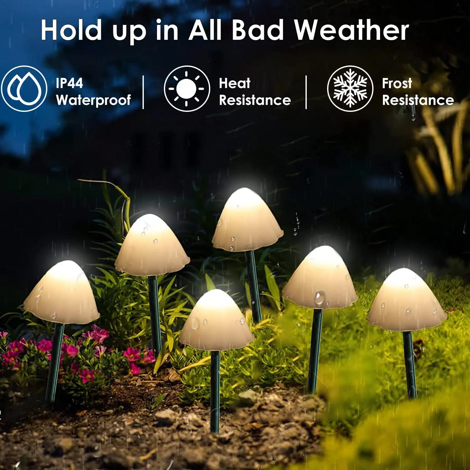 10 LED Solar Mushroom Lights O - Outdoor Lighting Transformer ulasan dan harga