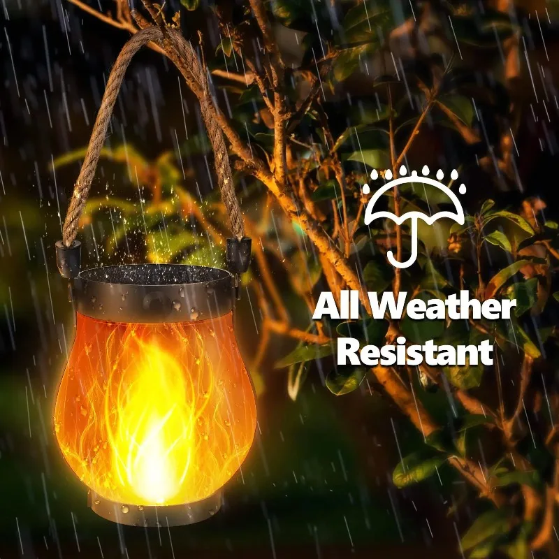 New Solar Flame Mason Jar Rope - Fire Torch Solar ulasan dan harga