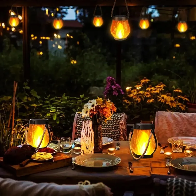 New Solar Flame Mason Jar Rope - Fire Torch Solar ulasan dan harga