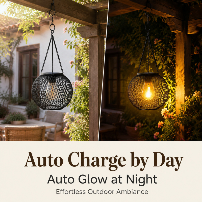 Solar Powered LED Hanging Floo - Halo Outdoor Lighting ulasan dan harga