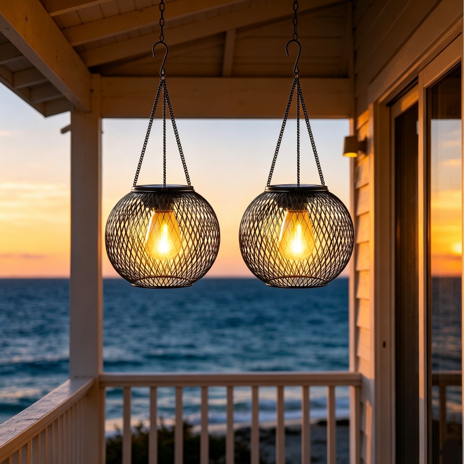 Solar Powered LED Hanging Floo - Halo Outdoor Lighting ulasan dan harga