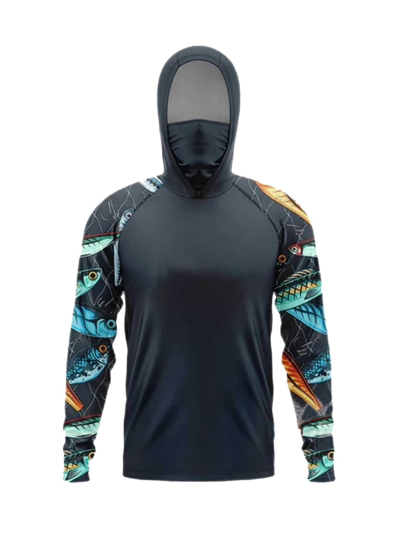 Light Blue Ocean Camo Men Fish - Outdoor Lighting Jersey ulasan dan harga