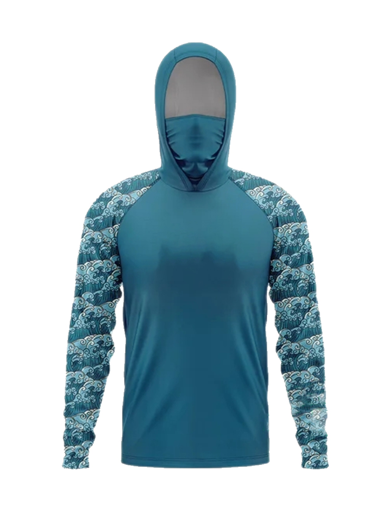 Light Blue Ocean Camo Men Fish - Outdoor Lighting Jersey ulasan dan harga