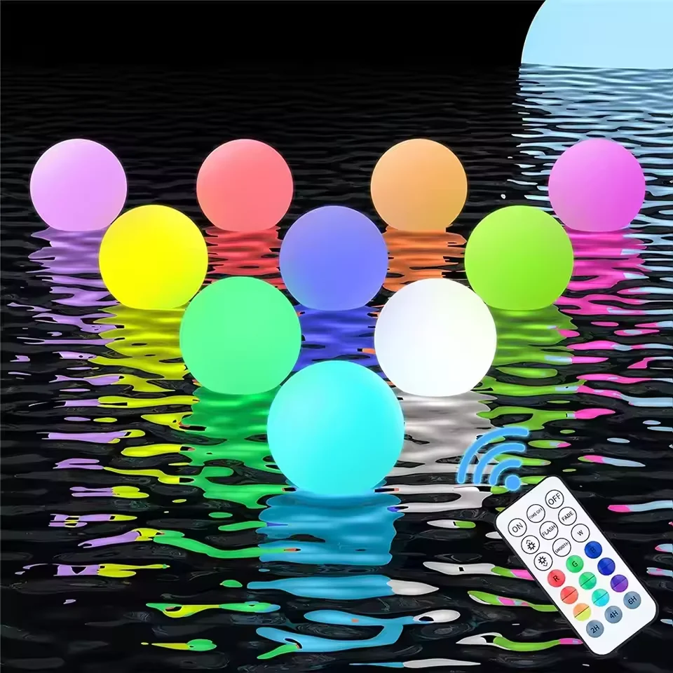 1-5PCS Floating Pool Lights wi - Outdoor Lighting Around Pool ulasan dan harga
