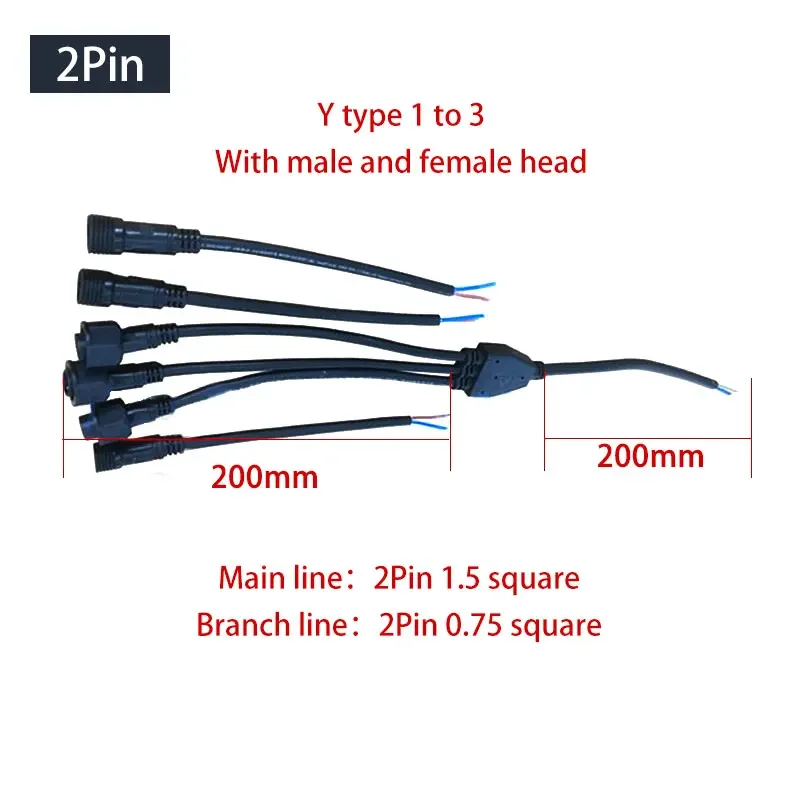 Waterproof Y-Type Wire Splitte - Outdoor Lighting Cable ulasan dan harga