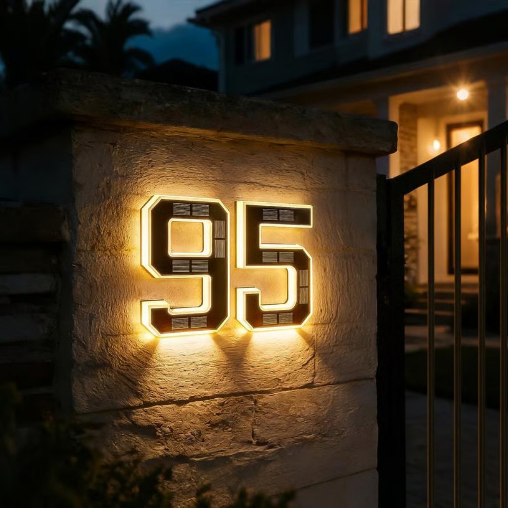 New Solar Address Sign LED Hou - Outdoor Lighting Architectural ulasan dan harga