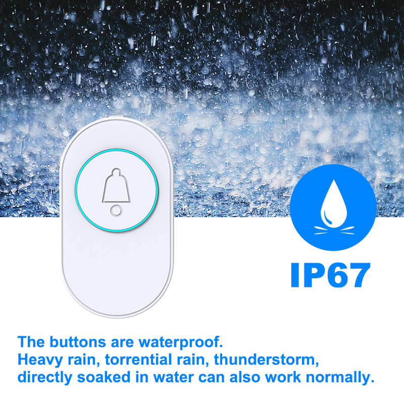 Wireless Doorbell IP67 Waterpr - Outdoor Lighting Switch ulasan dan harga