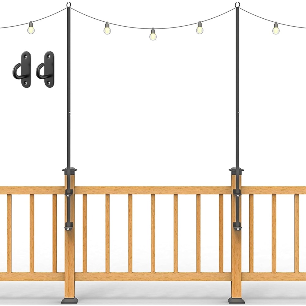 2 pack string light poles - st - Outdoor Lighting Garden ulasan dan harga