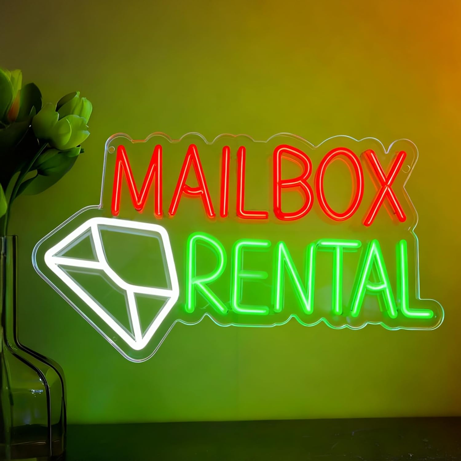 Mailbox Rental LED Neon Sign U - Outdoor Lighting Rental ulasan dan harga
