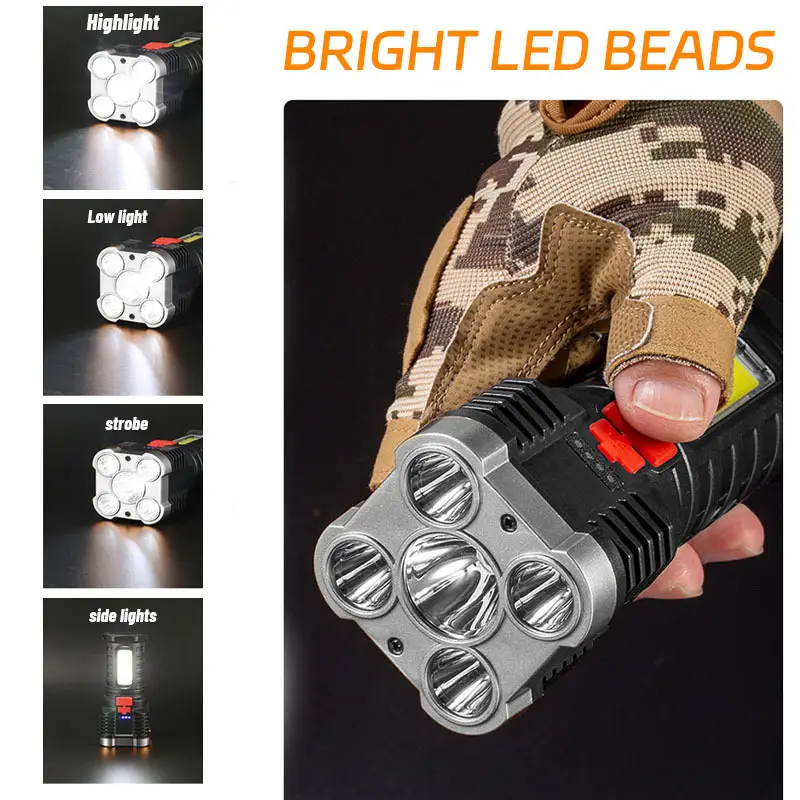 5 LED High Power Led Flashligh - Outdoor Lighting Spotlight ulasan dan harga