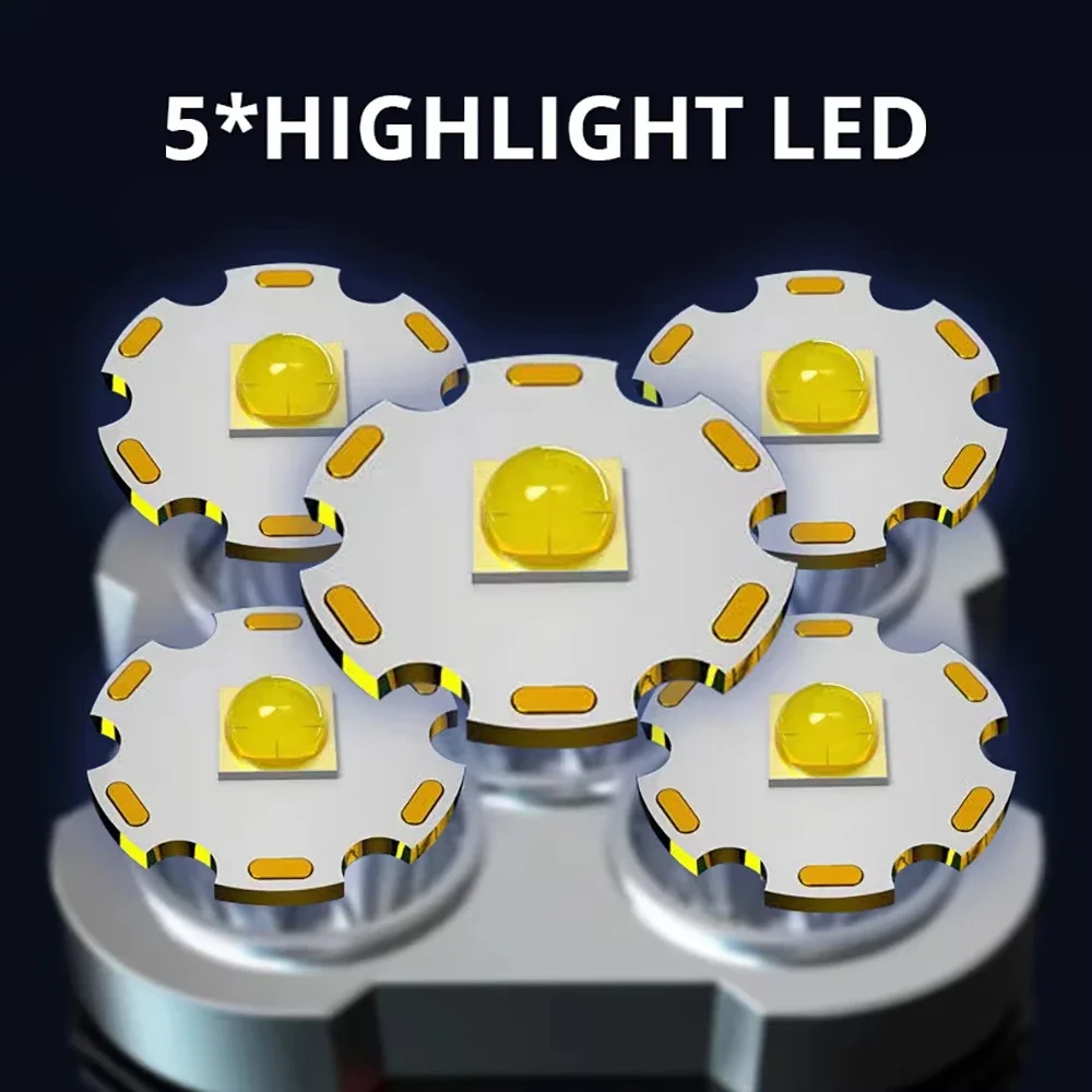 5 LED High Power Led Flashligh - Outdoor Lighting Spotlight ulasan dan harga