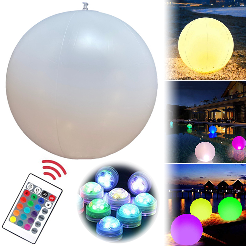 1-4PCS Floating Pool Lights wi - Outdoor Lighting Around Pool ulasan dan harga