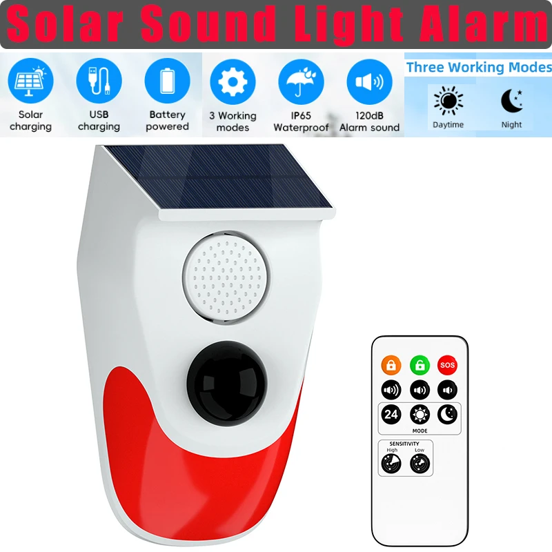 Solar Sound Light Alarm Wirele - Outdoor Lighting With Motion Sensor ulasan dan harga