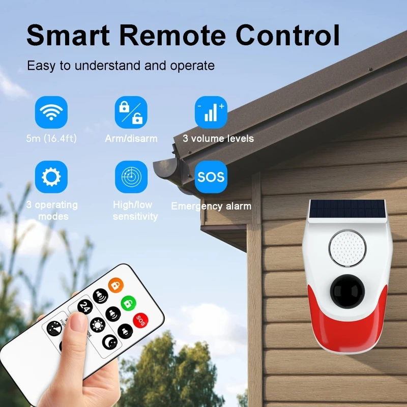 Solar Sound Light Alarm Wirele - Outdoor Lighting With Motion Sensor ulasan dan harga
