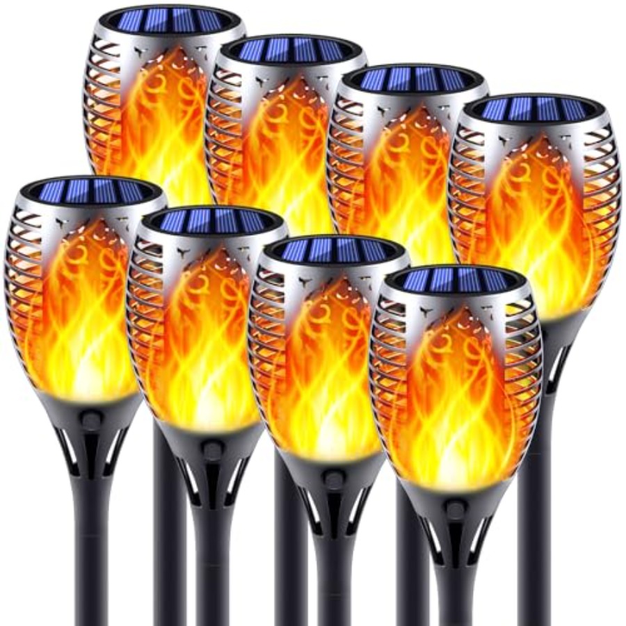 Solar Torch Lights with Flicke - Fire Torch Solar ulasan dan harga