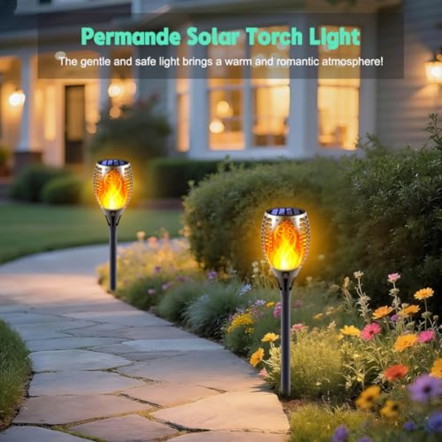 Solar Torch Lights with Flicke - Fire Torch Solar ulasan dan harga