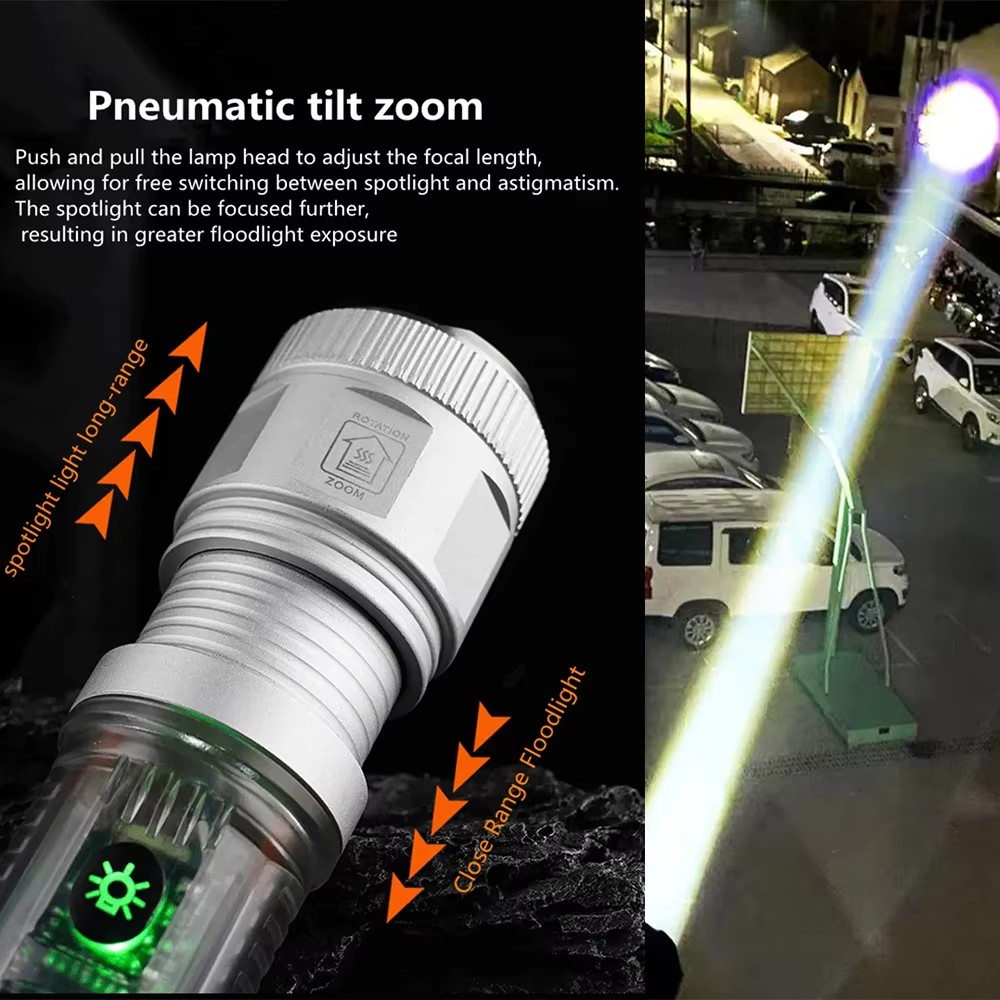 Powerful LED Flashlight With S - Fire Torch Solar ulasan dan harga