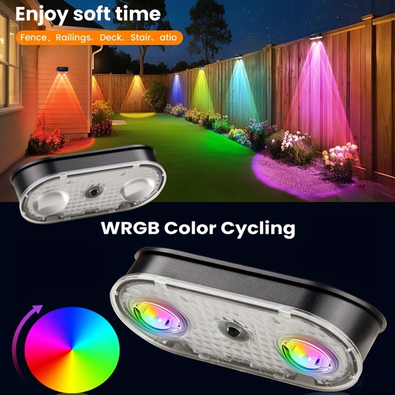 RGB Solar Fence Light IP44, 8  - Outdoor Lighting Linear ulasan dan harga