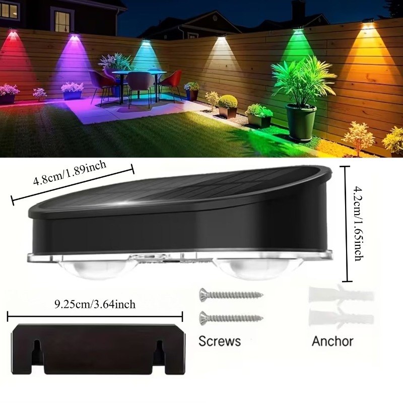 RGB Solar Fence Light IP44, 8  - Outdoor Lighting Linear ulasan dan harga