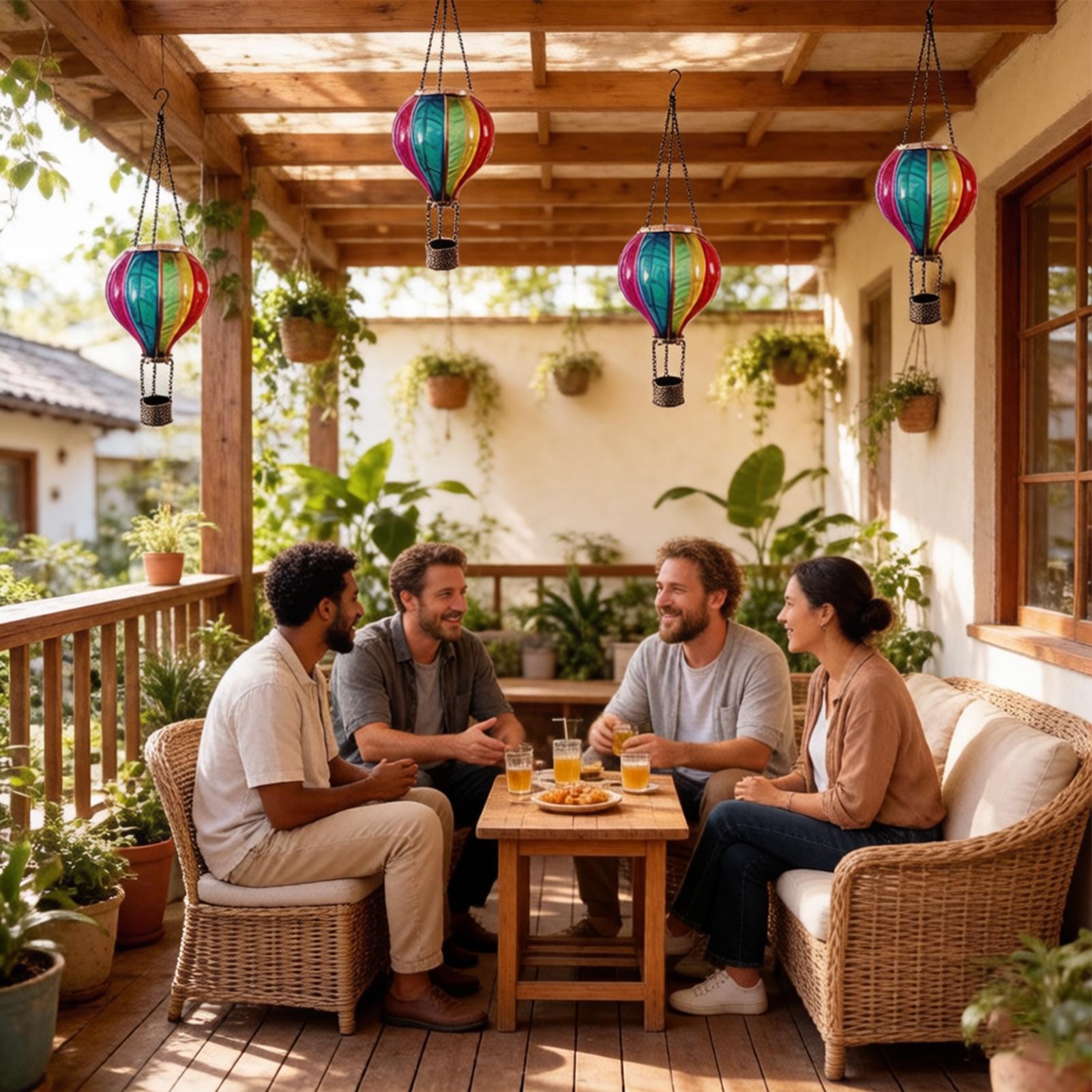 Hot Air Balloon Lanterns Solar - Halo Outdoor Lighting ulasan dan harga