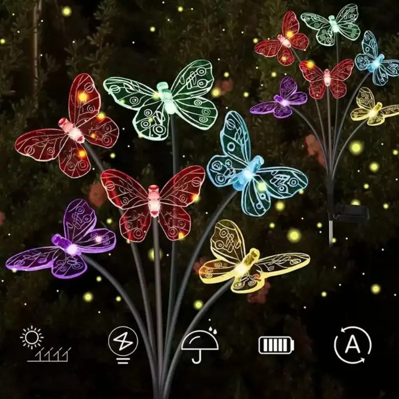 Solar Powered Butterfly Lights - Outdoor Lighting Garden ulasan dan harga