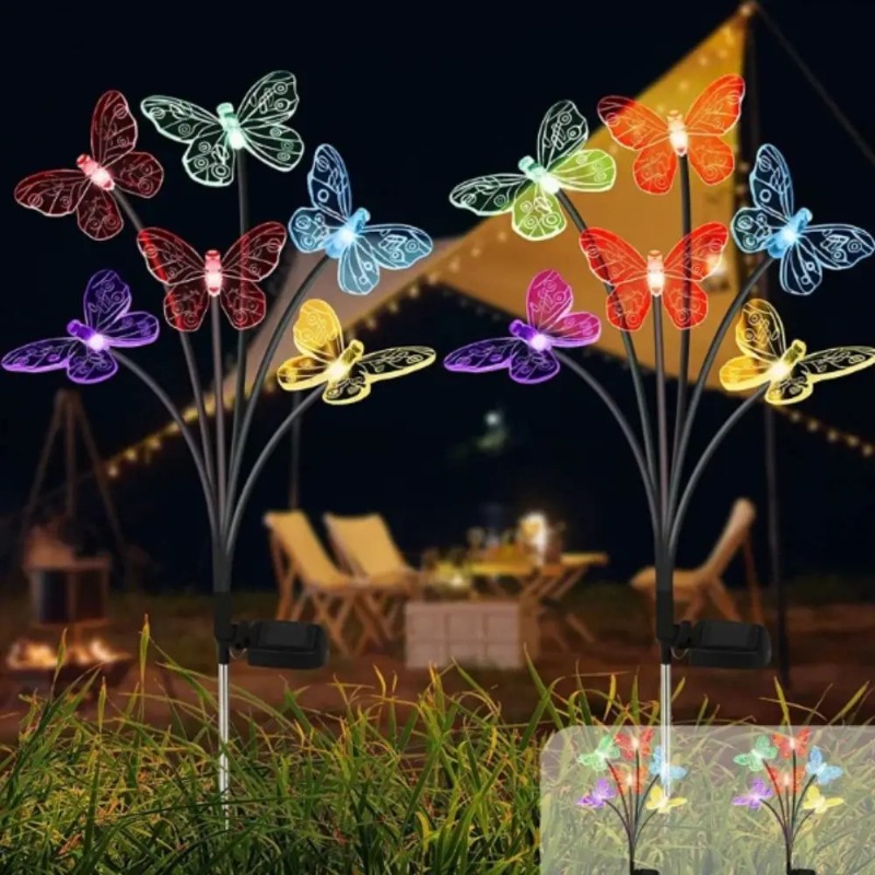 Solar Powered Butterfly Lights - Outdoor Lighting Garden ulasan dan harga