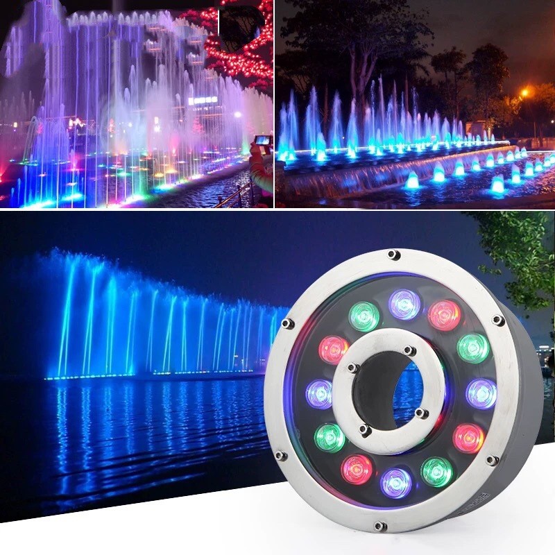 RGB LED Fountain Lamps 12V 24V - Outdoor Lighting Around Pool ulasan dan harga