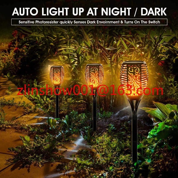 96led Outdoor Garden Decoratio - Fire Torch Solar ulasan dan harga