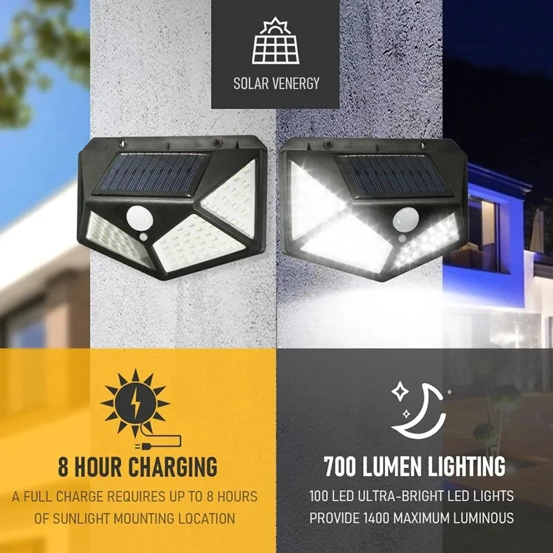 100Led Multifunctional Solar L - Outdoor Lighting With Motion Sensor ulasan dan harga