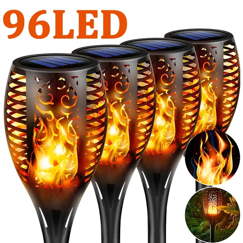 96 LED Outdoor Solar Torch Lig - Fire Torch Solar ulasan dan harga