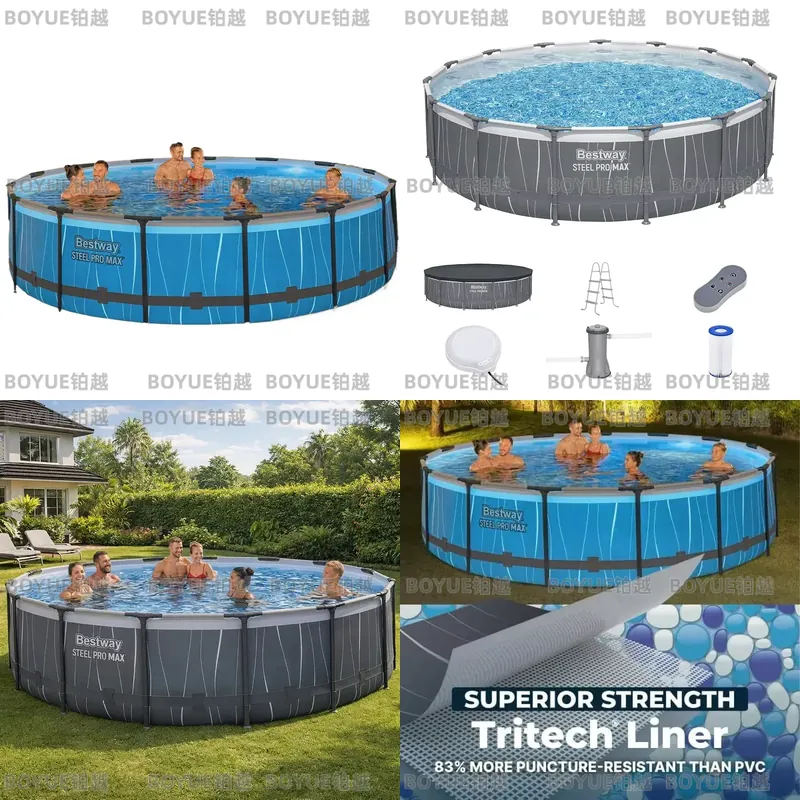 Round Steel Frame Above Ground - Outdoor Lighting Around Pool ulasan dan harga