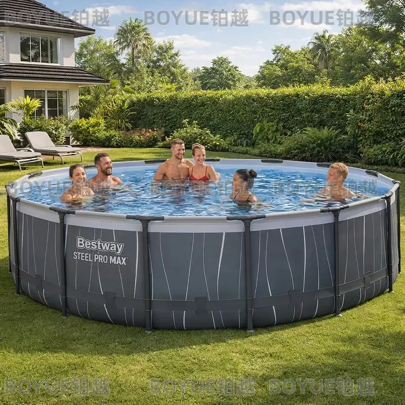 Round Steel Frame Above Ground - Outdoor Lighting Around Pool ulasan dan harga