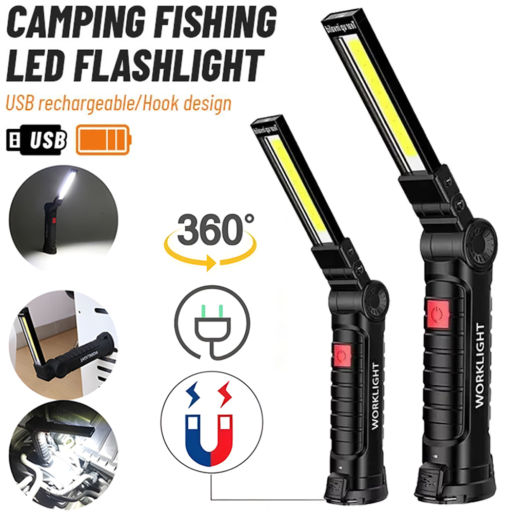 LED COB Flashlight USB Recharg - Outdoor Lighting Bollards ulasan dan harga