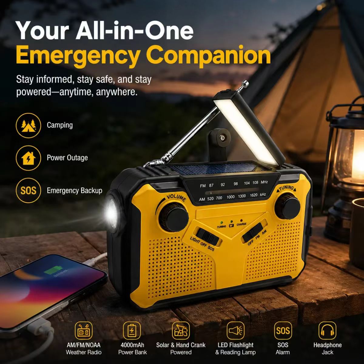 AM/FM Portable Solar Radio wit - Fire Torch Solar ulasan dan harga