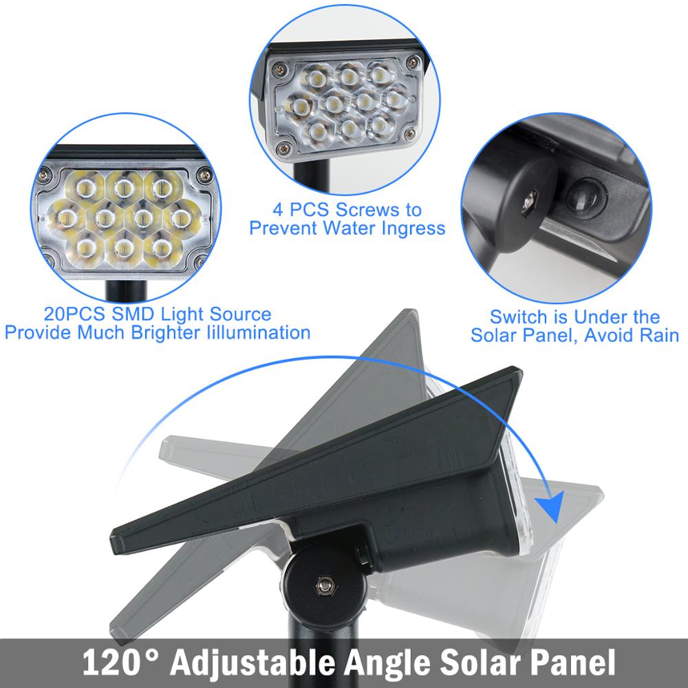 T-SUNRISE  1-4pcs 20LED Solar  - Outdoor Lighting Transformer ulasan dan harga