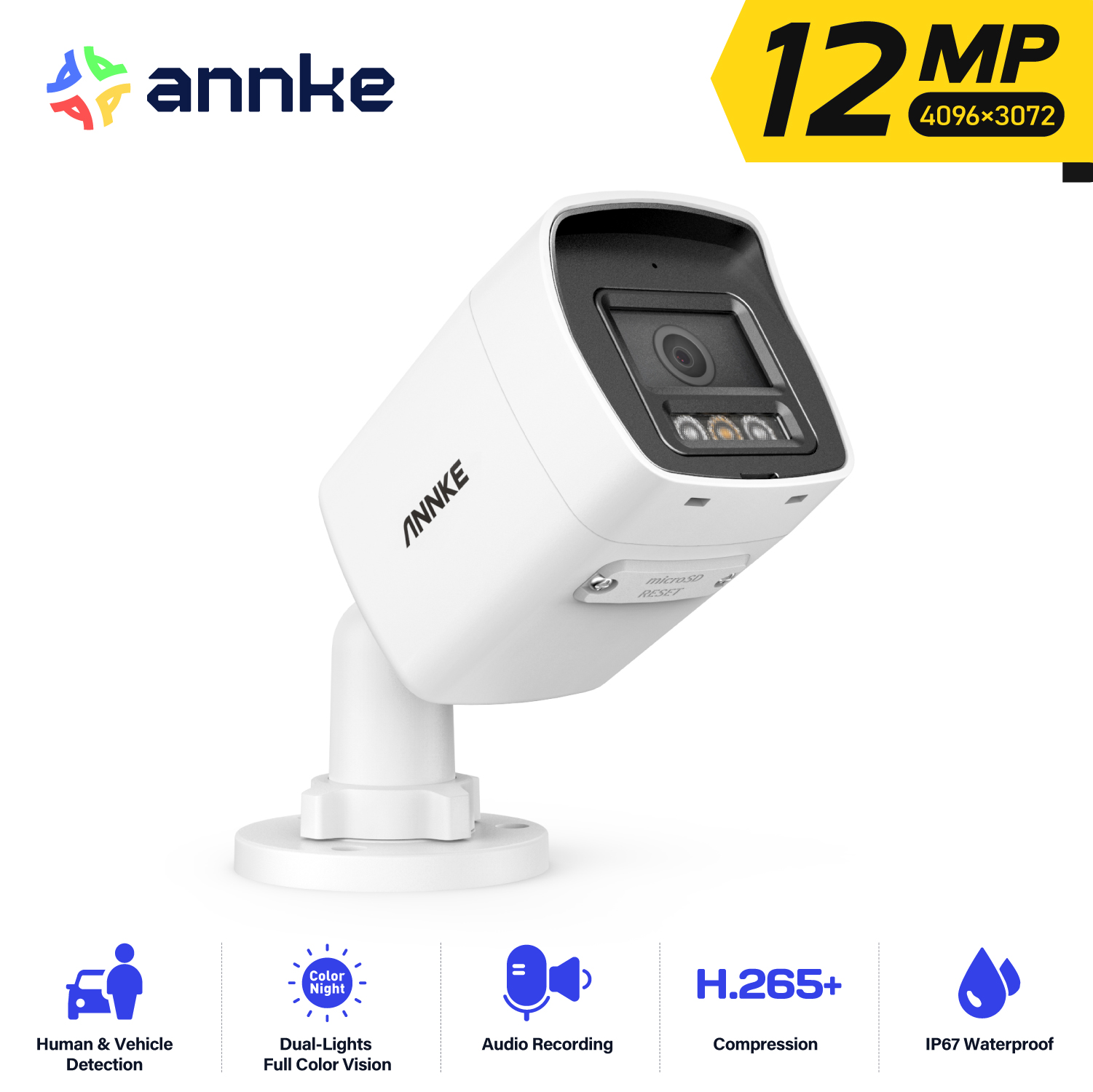 ANNKE 12MP PoE Security Camera - Outdoor Lighting Under Roof ulasan dan harga