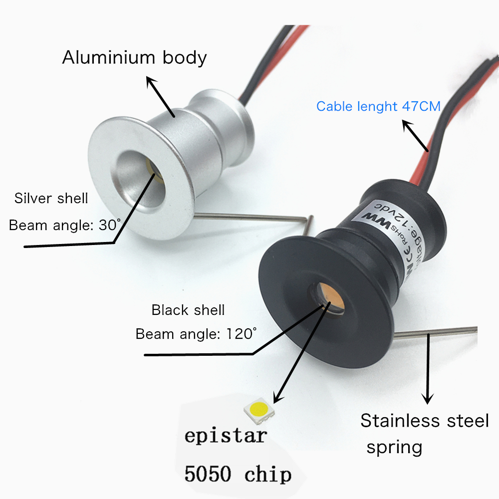 Mini Downlight LED 12V 15mm Re - Outdoor Lighting Under Roof ulasan dan harga